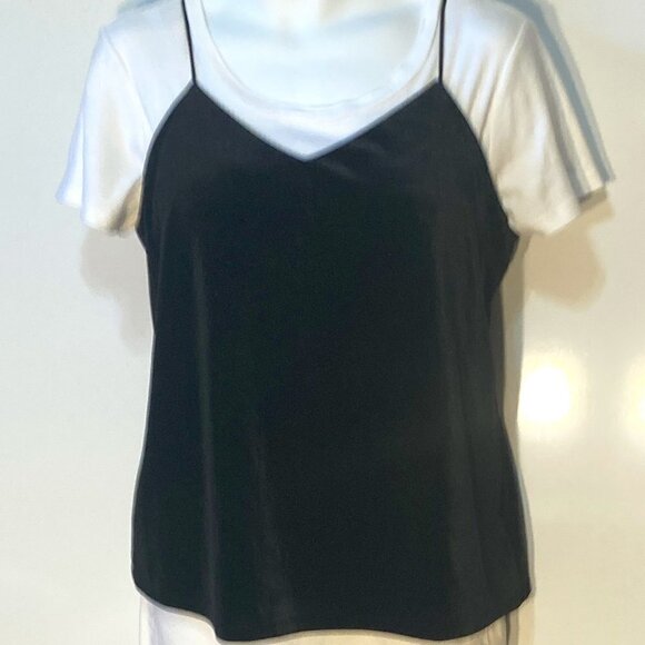 A New Day SZ L Classic black velvet camisole Whimsigoth Party Goth Formal Party - Picture 2 of 6